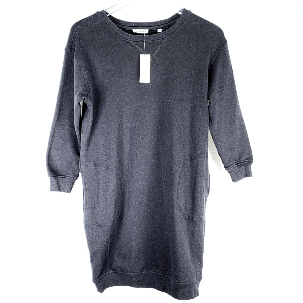 Anthropologie Generra Black Sweatshirt Dress $188